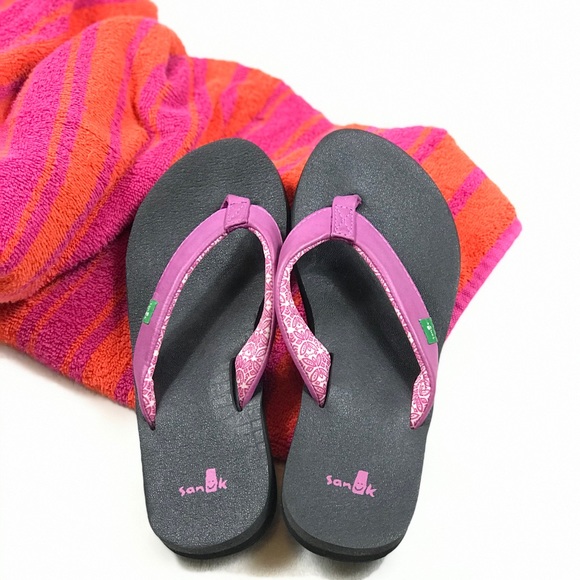 Sanuk Yoga Mat Flip Flops Sz. 6 - Picture 3 of 5
